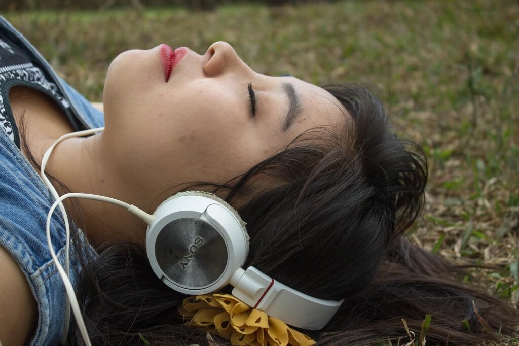 ease, nature, nice, girl, young, woman, summer, grass, outdoors, lifestyle, portrait, pretty, beautiful, park, adult, music, earphones, people, reflection, earphones, earphones, earphones, earphones, earphones