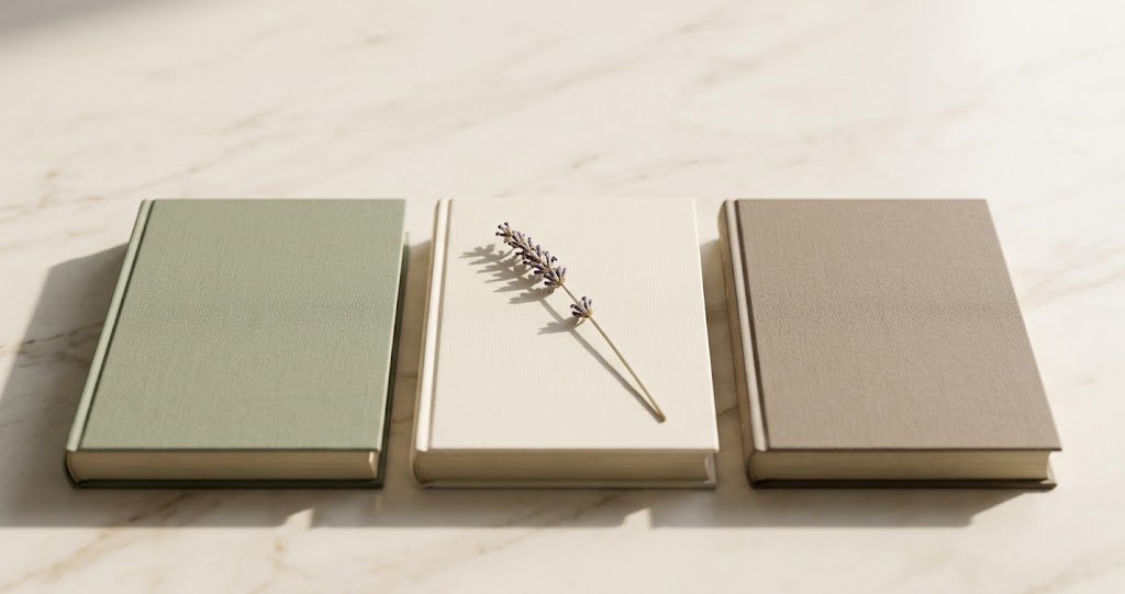 tres libretas en una mesa